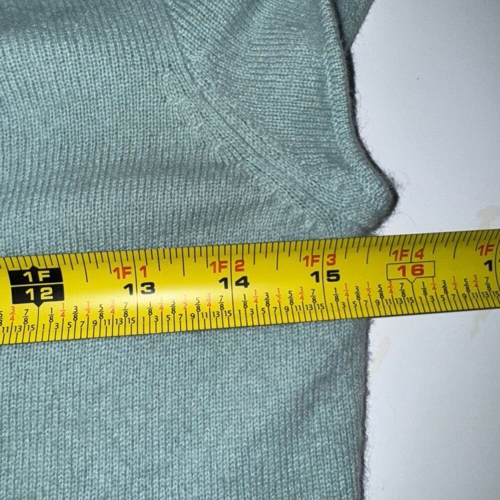 Dana Buchman Aqua Cashmere Cap Sleeve Sweater Top with Beaded Accent | medium - Picture 5 of 6